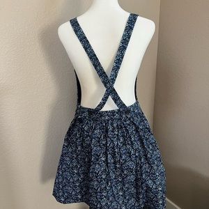 𝅺FREE People Floral Print Criss Cross Back Sleeveless A-Line Mini Dress Size Sm